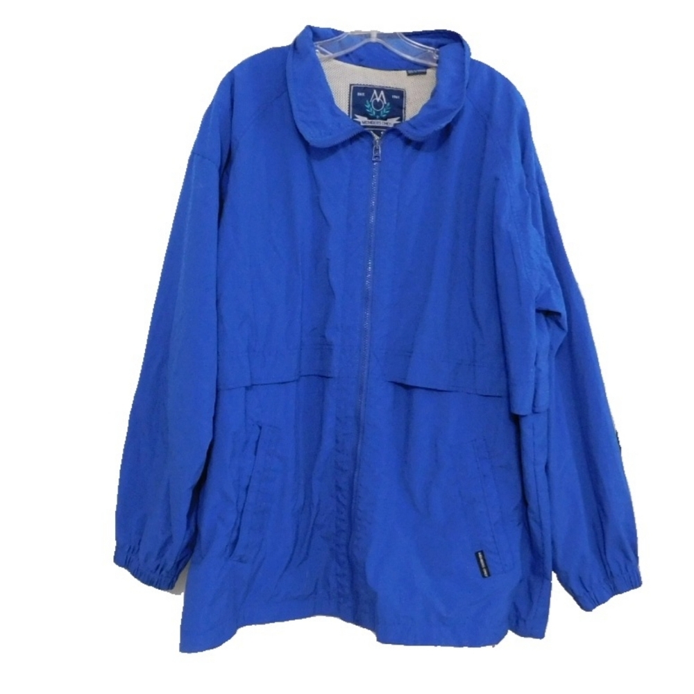 MEMBERS ONLY MENS L BLUE FULL ZIP JACKET - Picture 2 of 7